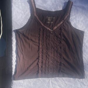 Faded Glory Dark Brown Tank Top